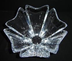 Vintage Orrefors Sweden For Oscar de La Renta Cut Crystal Vase Center piece NR