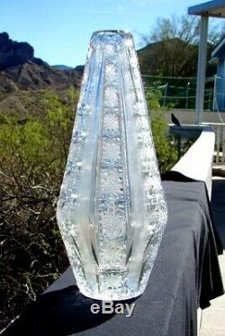 Vintage QUEEN LACE Bohemian 10 1/4 Fully HAND CUT 24% Lead CRYSTAL Glass VASE