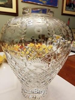 Vintage ROGASKA GALLIA Clear Cut Crystal 10 inch Large Heavy Footed Vase