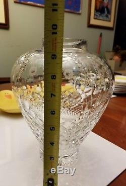 Vintage ROGASKA GALLIA Clear Cut Crystal 10 inch Large Heavy Footed Vase