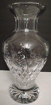 Vintage ROGASKA GALLIA Clear Cut Crystal 13 1/2 Large Heavy Footed Vase