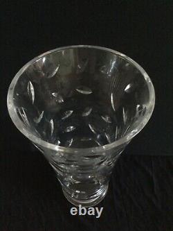 Vintage Rare Signed Cut Crystal TIFANNY Vase- Extra Large 13 1/2