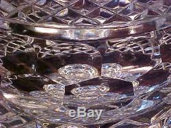 Vintage Ring Footed LARGE Crystal Cut Glass CHALICE Vase GORGEOUS Pattern