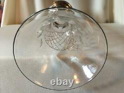 Vintage Sheffield #628 Tall Sterling Silver & Cut Crystal Glass Flair Vase