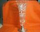 Vintage Signed Hawkes Cut Glass 12 Tall Crystal Vase With Sterling Silver Base