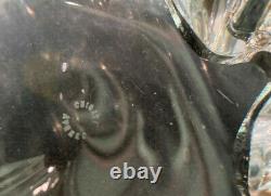 Vintage Swirl Centerpiece Hand Cut Lead Crystal Oblong Vase 28 UNIQUE RARE