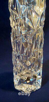 Vintage Tiffany & Co. 8 Hexagonal Rock Cut Crystal Bud Vase