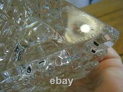 Vintage Tiffany & Co Signed Rock Cut Sierra 7 3/4 Triangle Crystal Vase