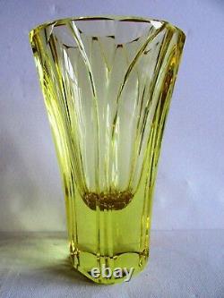 Vintage VASE ZBS Glassworks Czech/Bohemian CUT CRYSTAL 1960s Jirina Pastrnkova