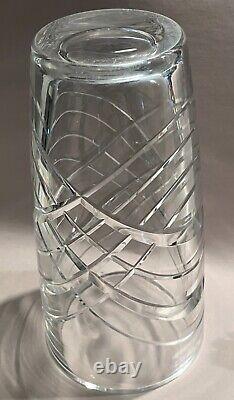 Vintage Val St Lambert Clear Hand Cut Crystal Vase 9 Tall and Made in Belgium