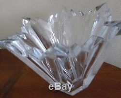 Vintage Very Heavy Crystal Hand Cut Glass Vase / Bowl 5 Tall X 7' Dia