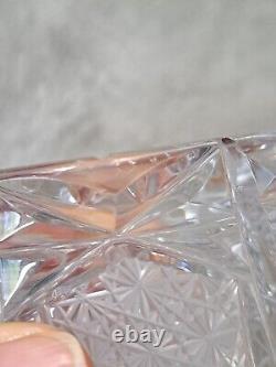 Vintage WATERFORD Vase 10 Crystal CLARE Cut & Diamond Skyshell WithCOA
