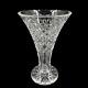 Vintage Waterford Crystal 10 Pedestal Trumpet Vase Signed With Seahorse Quilt