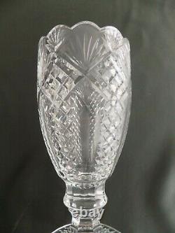 Vintage Waterford Crystal Vase Master Cut Ireland Perfect 13 Signed