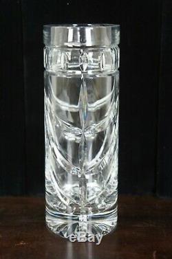Vintage Waterford Cut Crystal Overture Flower Vase Cylinder Oval 10