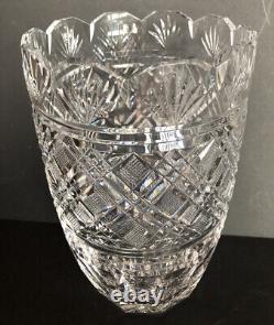 Vintage Waterford Ireland Cut Crystal Vase 7in