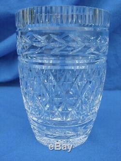 Vintage Waterford Large Hand-Cut Crystal Vase 8 inch