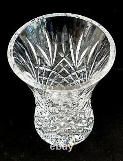 Vintage Waterford Lead Crystal Fluted Vase Ashbourne Pattern Made In Ireland 6