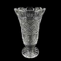 Vintage Waterford Signed Cut Crystal Vase Georgian Strawberry Castle Top 7