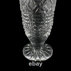 Vintage Waterford Signed Cut Crystal Vase Georgian Strawberry Castle Top 7