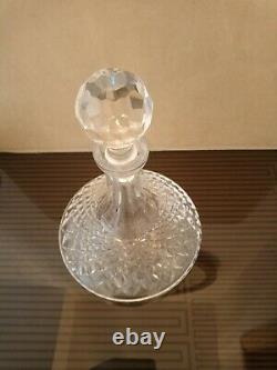 Vintage Waterford sined Ships Decanter Irish Lismore Cut Crystal& Stopper Alana