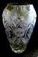 Vintage Zawiercie Cut Crystal Etched Large Vase Signed