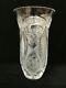 Vintage Zawiercie Laurencie Cut Glass Crystal Vase, 12 Tall X 6 3/4 Diameter