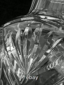 Vintage cut crystal vase 10 inches