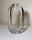 Vintage Heavy Signed Kosta Boda Goran Warff Blown Cut Crystal Glass Vase