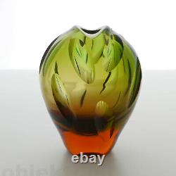 Vtg 50s WMF Cut Crystal Glass Vase Erich Jachmann 7½ 5,5lb 2,5kg Schliffdekor