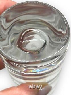 Vtg Tiffany & Co. Corkscrew Spiral Cut Crystal Vase Art Deco Art Glass 8 Rare