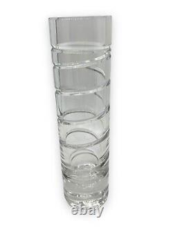 Vtg Tiffany & Co. Corkscrew Spiral Cut Crystal Vase Art Deco Art Glass 8 Rare