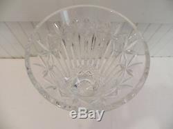WATERFORD'BALMORAL' CUT CRYSTAL FLORAL FOOTED VASE, H 14 Extremely RARE