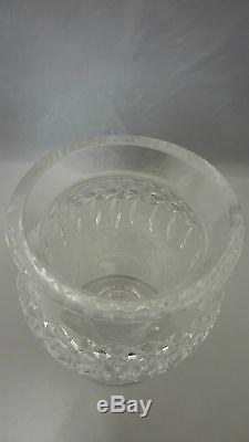 WATERFORD Crystal Clear Cut Glass Round Bowl Vase OR CANDLE HOLDER 6 3/4