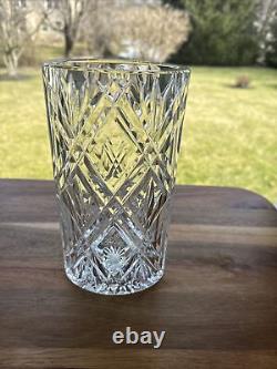 WATERFORD Crystal Clear Cut Pineapple & Diamond ARCHIVE Vase 8 Tall With Tag