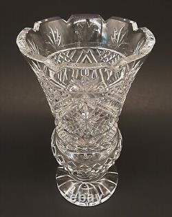 WATERFORD Crystal Signed PAUL FARRELL MASTER CUTTER 8.5 Footed Vase c. 1998
