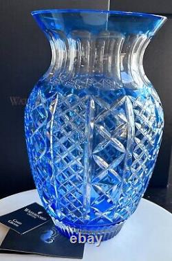 Waterford Cased Crystal Fleurology 12 Molly Blue Bouquet Vase 155945 MSRP $950