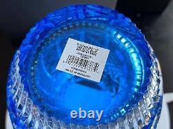 Waterford Cased Crystal Fleurology 12 Molly Blue Bouquet Vase 155945 MSRP $950