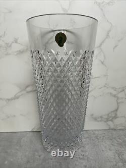 Waterford Crystal 10 Alana Vase Retired NEW With Tags! Diamond Cut Cylinder