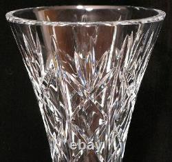 Waterford Crystal 12 Vase Tall With Deep Cuts Etched Hallmark On Base Low $ Bid