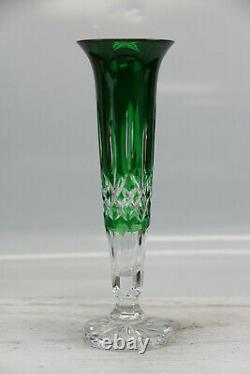 Waterford Crystal #143405 LISMORE 9-1/8 EMERALD GREEN BUD VASE