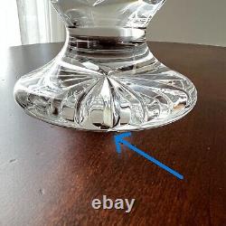 Waterford Crystal 14 Cut Vase Huge Heavy Footed Statement Decor Scalloped Edge