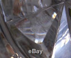 Waterford Crystal Alana Diamond Cut Pattern Footed 6 Cylindrical Vase