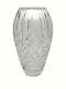 Waterford Crystal Araglin 9 In Floral Vase Criss Cross Vertical Cuts