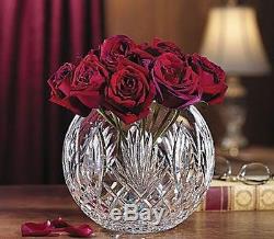 Waterford Crystal Clear Cut Glass 6 Large Rose Bowl Vase