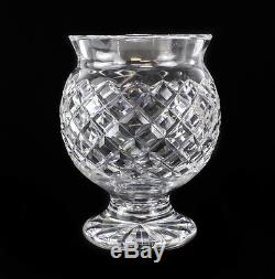 Waterford Crystal Comeragh Pattern Footed Flower Vase 6.5 criss cross cuts