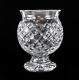 Waterford Crystal Comeragh Pattern Footed Flower Vase 6.5 Criss Cross Cuts