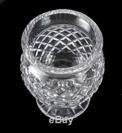 Waterford Crystal Comeragh Pattern Footed Flower Vase 6.5 criss cross cuts