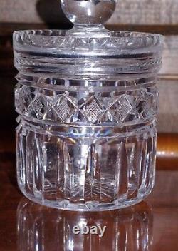 Waterford Crystal Cut Glass Biscuit Barrel Vintage Sweet or Cookie Jar