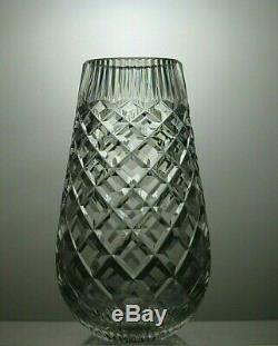 Waterford Crystal Cut Glass Vase Signed 7 Tall
